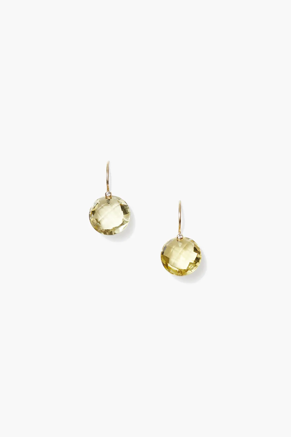 14k Pomelo Earrings Lemon Quartz