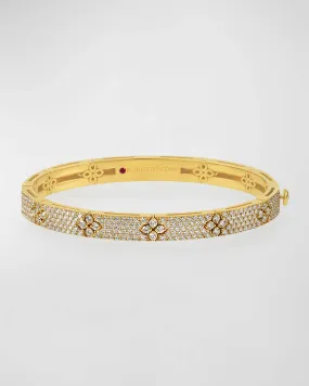 18K Yellow Gold Love in Verona Diamond Pave Bangle