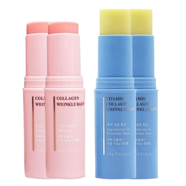 2 SETs ELUJAI Collagen+Vitamin Wrinkles Balms 10g+10g Dry Skincare Moisture Anti Ageing Finelines Hyaluronic Acid Elasticity Whi