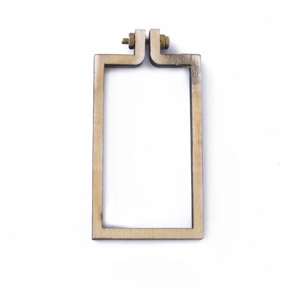 50*30mm rectangle Mini Embroidery Hoop Lasercut Frame Cross Stitch Frame Tiny Embroidery Pendant Tiny Hoop diy Embroidery Pendan