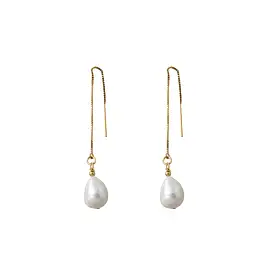 A Von Treskow Baroque Pearl Chain Earring