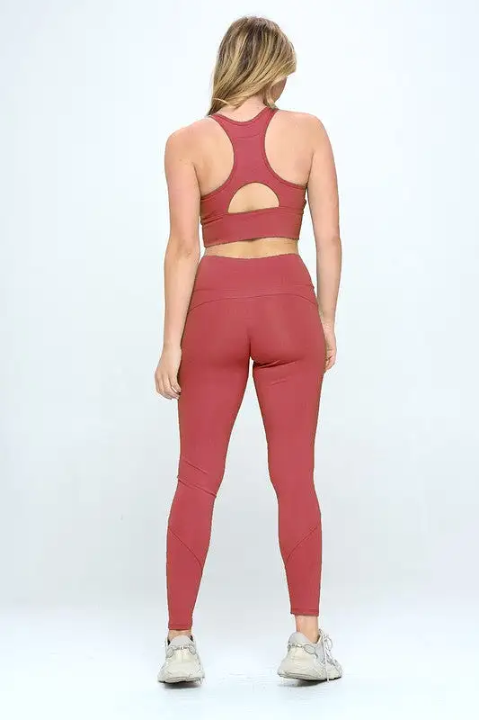 Activewear Set with Cut-Out Detail