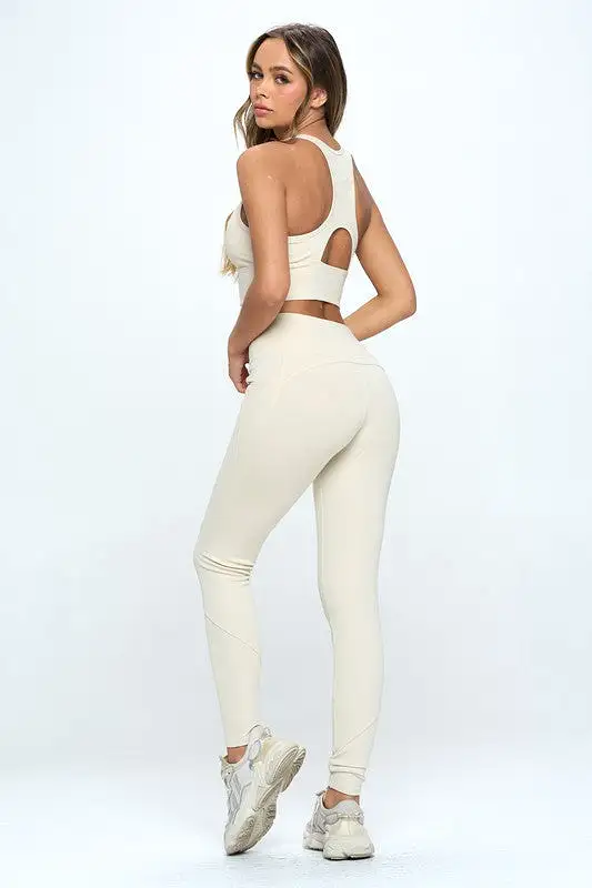 Activewear Set with Cut-Out Detail