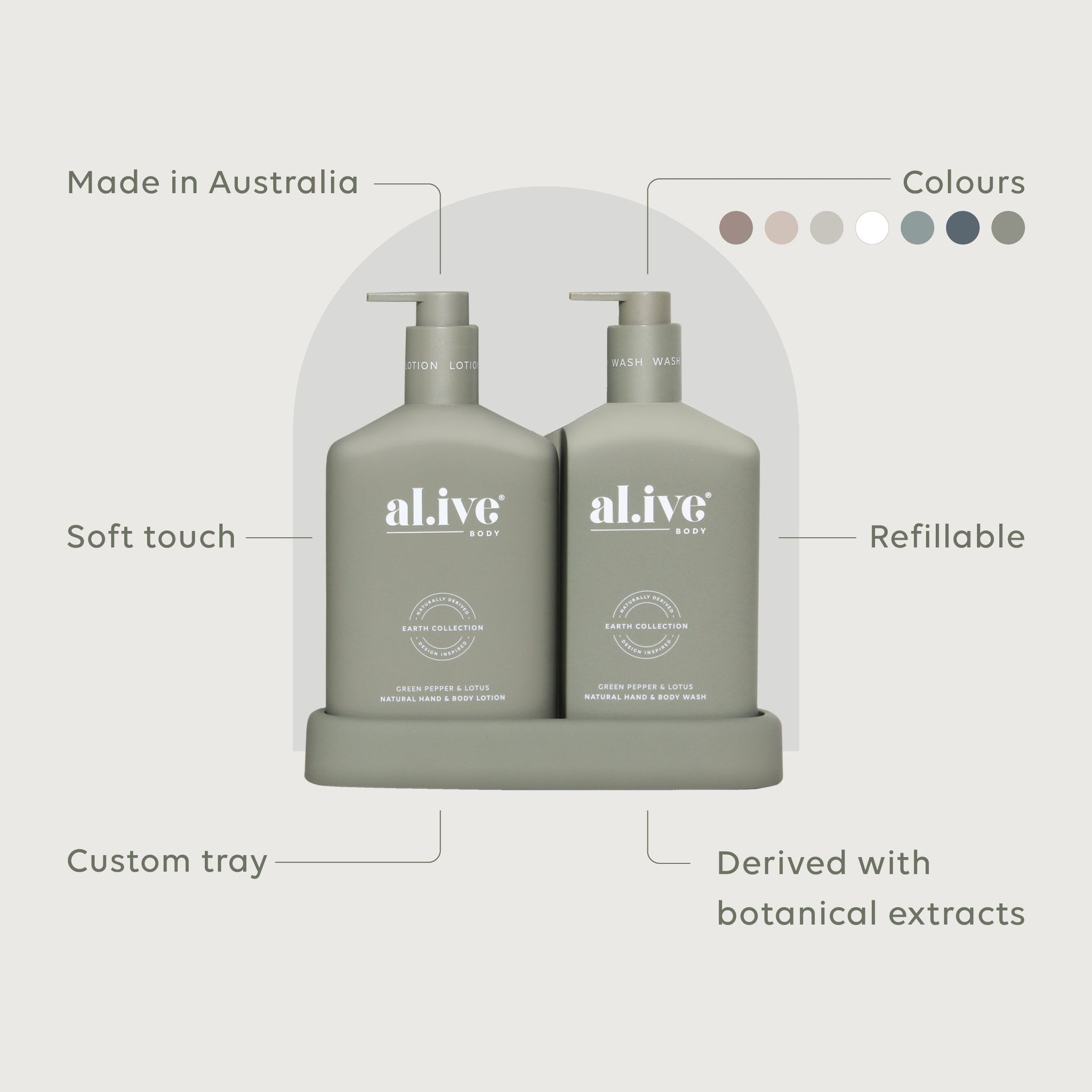 Al.ive Body - Wash & Lotion Duo - Green Pepper & Lotus