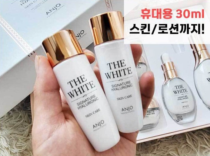 Anjo The White Skin care 6 Sets Signature Hyaluronic Blemish Glutathione Anti-ageing Wrinkles Dark Circles Finelines Gifts White