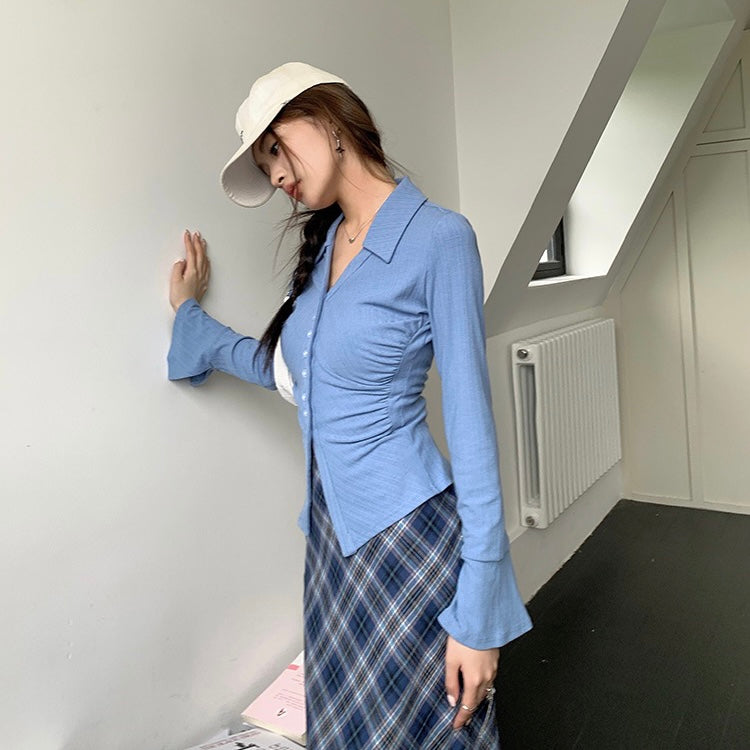 Annie Blue Plaid Set