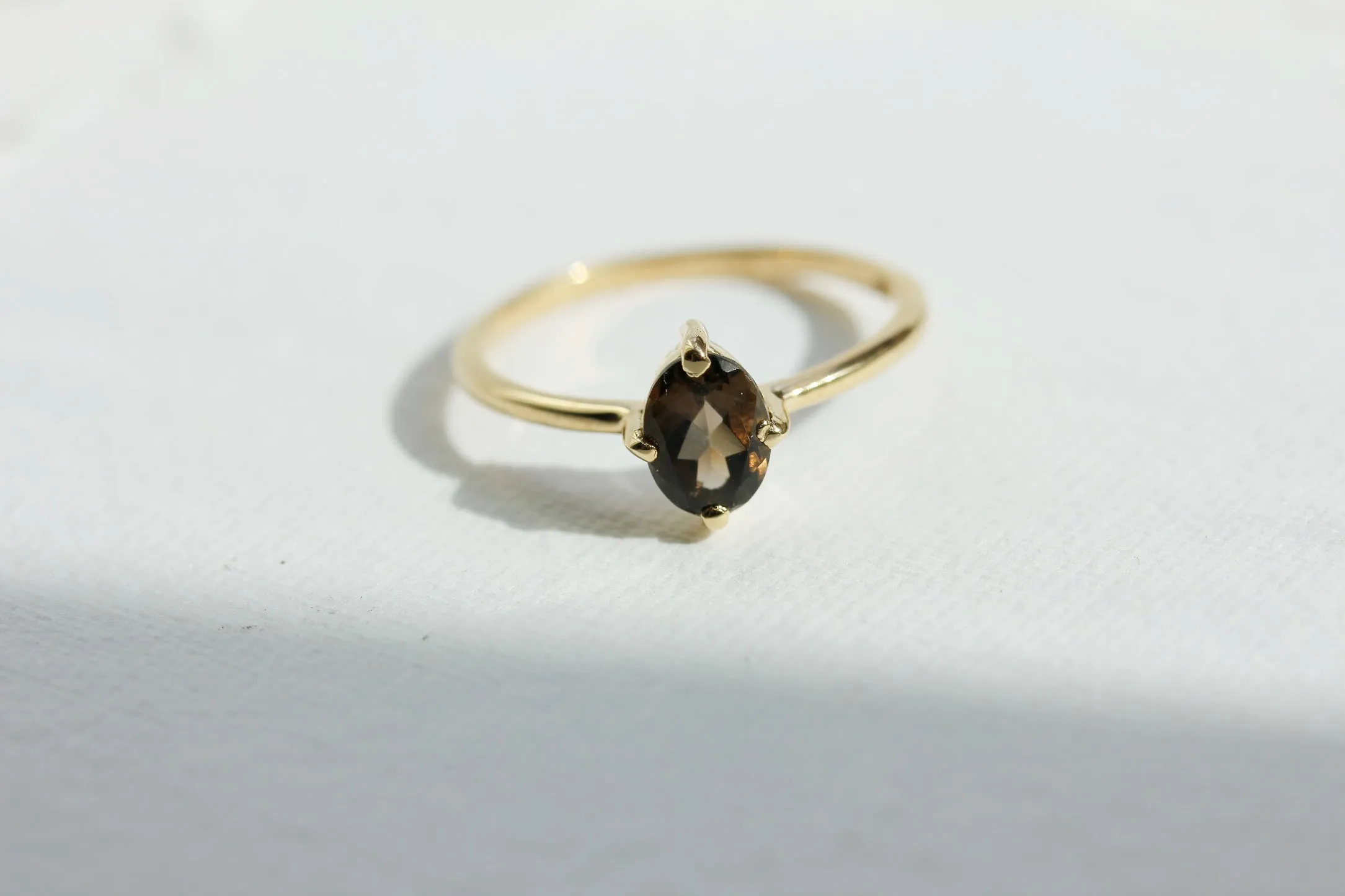 Ava Ring in Smokey Quartz