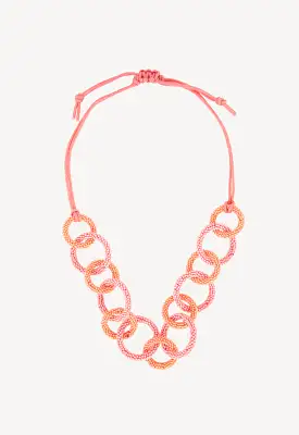 Beaded Chain Loop Necklace