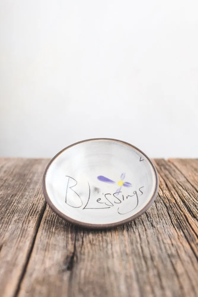 Blessings Hand Painted Ceramic Mini Bowl