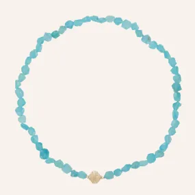 Blue Apatite Chip Mini Necklace