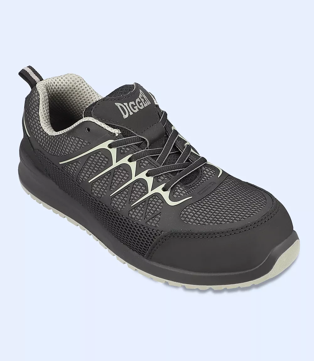 BM4413-BLACK-GREY-Men Safety Shoes