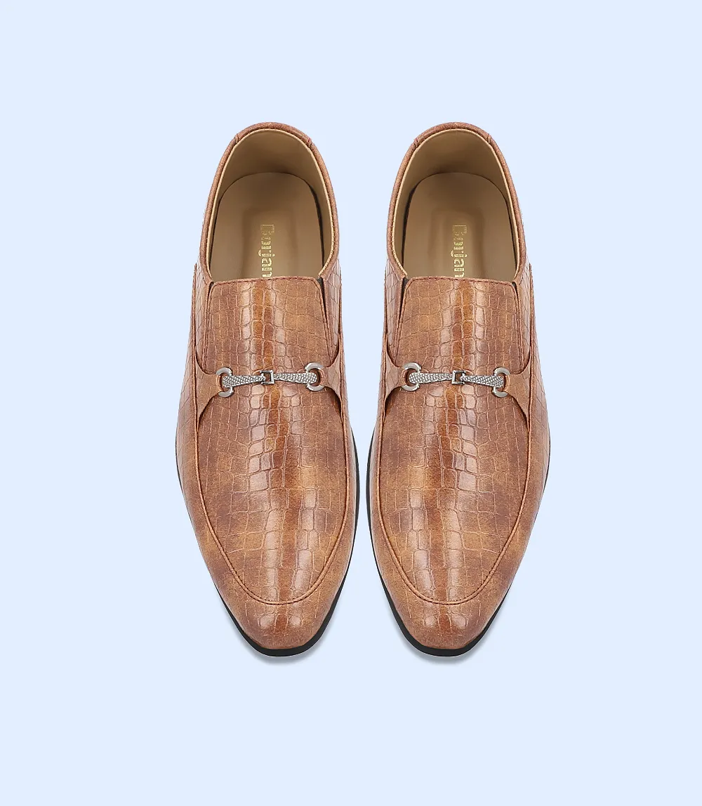 BM5120-TAN-Men Formal Slip-on's