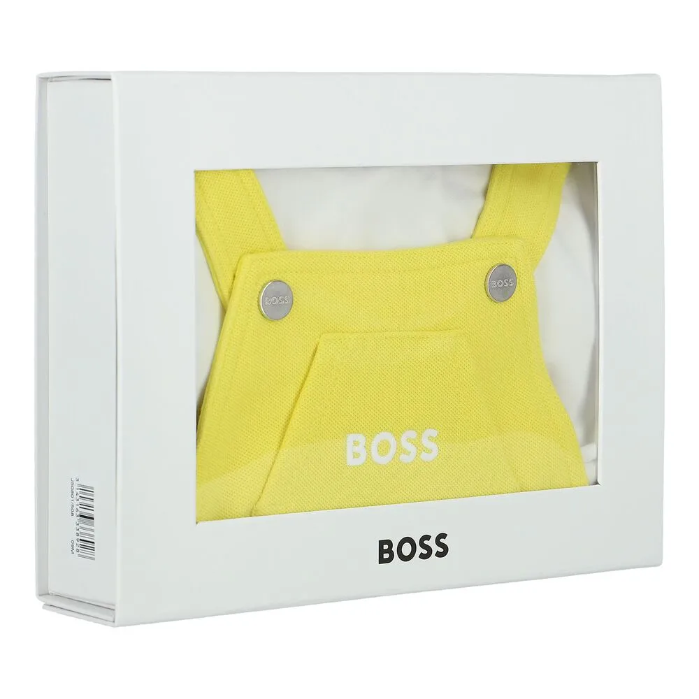 Boss Sets Dungaree + T-Shirt White-Yellow