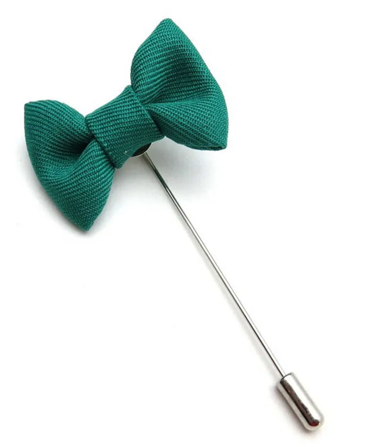 Bowknot Men's Brooches Fabric Bow Lapel Pin for Suits 6 Colors Mens Brooch Pin Jewelry SM6