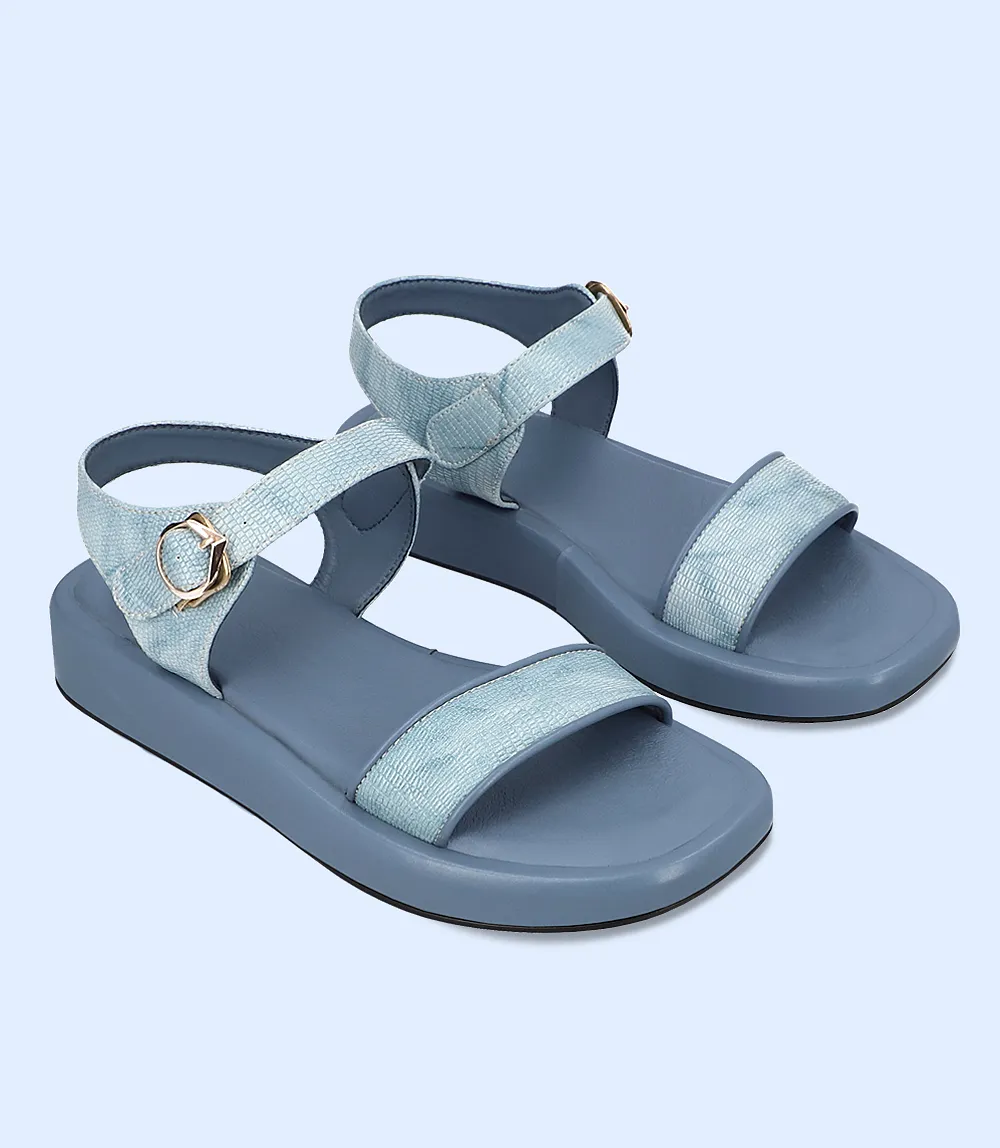 BW7348-BLUE-Women Comfort Sandal