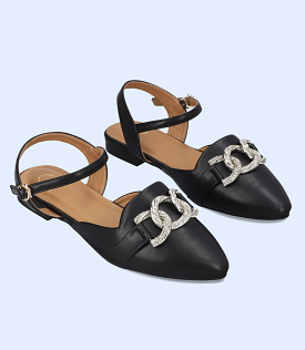 BW8151-BLACK-Women Casual Pumps