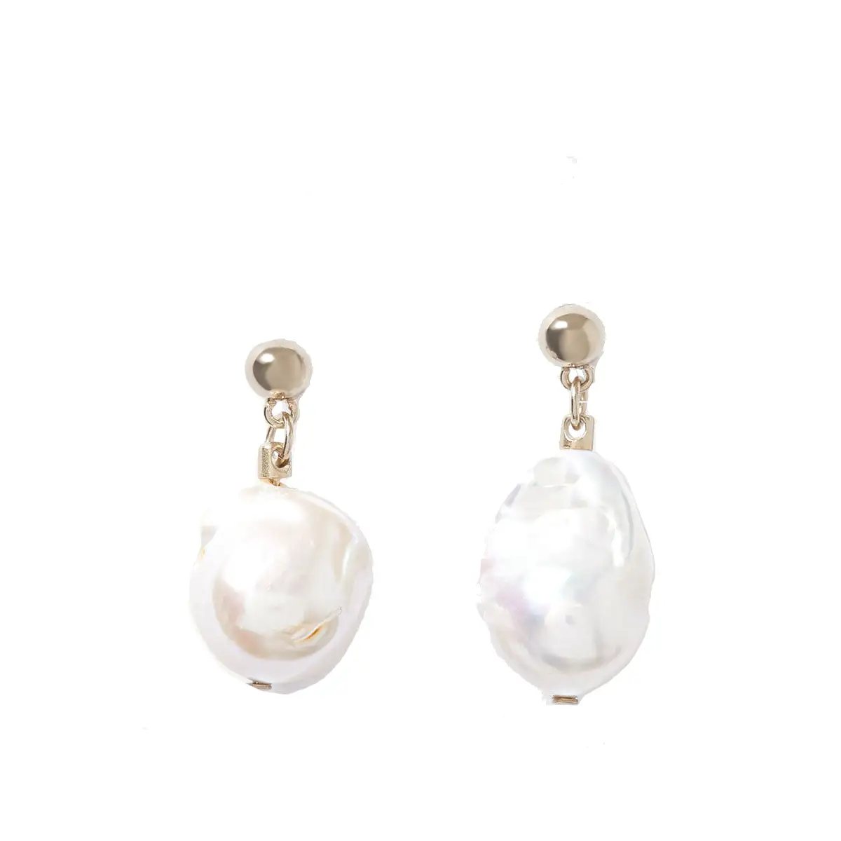 Darcey Drop Pearl Earrings, Gold