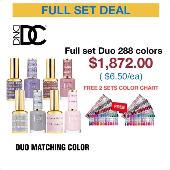 DND DC Duo Matching Color - Full set 288 colors w/ 2 sets Color Chart