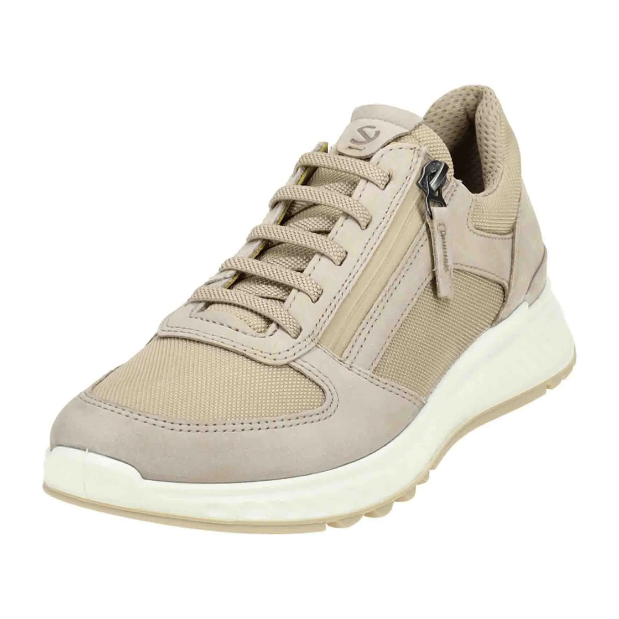 Ecco Exostride Zip Women's Shoes - Durable Urban Walking Sneakers, Grey and Rose for Style and Comfort