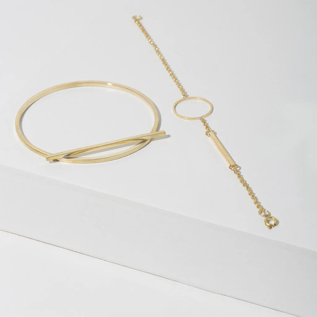 Embrace Bangle - Brass