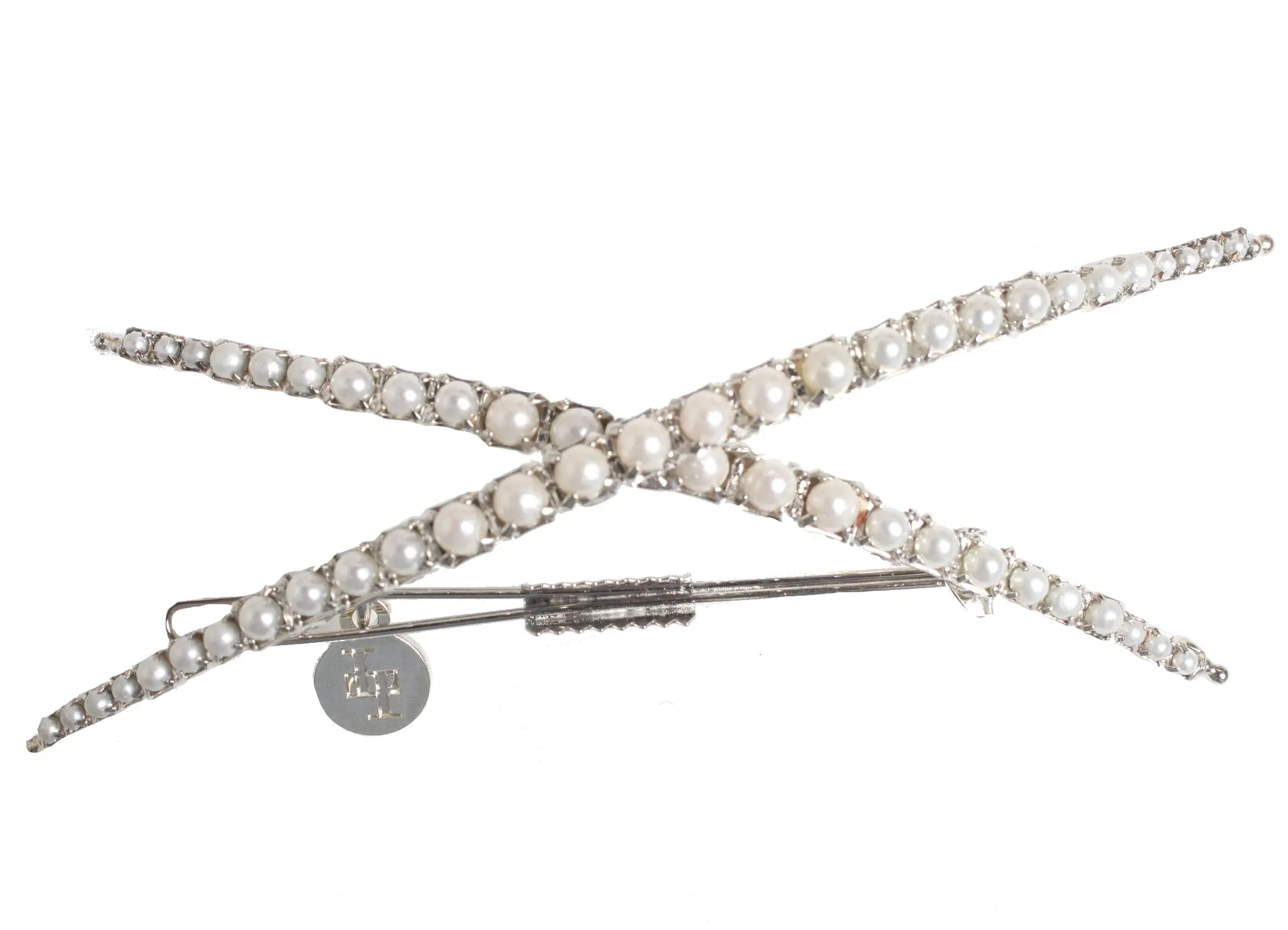 Exes Pearl Barrette, Rhodium