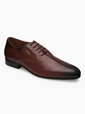 Ezok Men Bordo Leather Formal Shoes