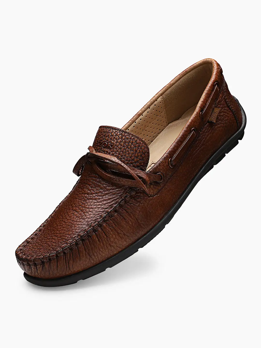 Ezok Men Moda 2060 Dark Tan Leather Moccasin Shoes