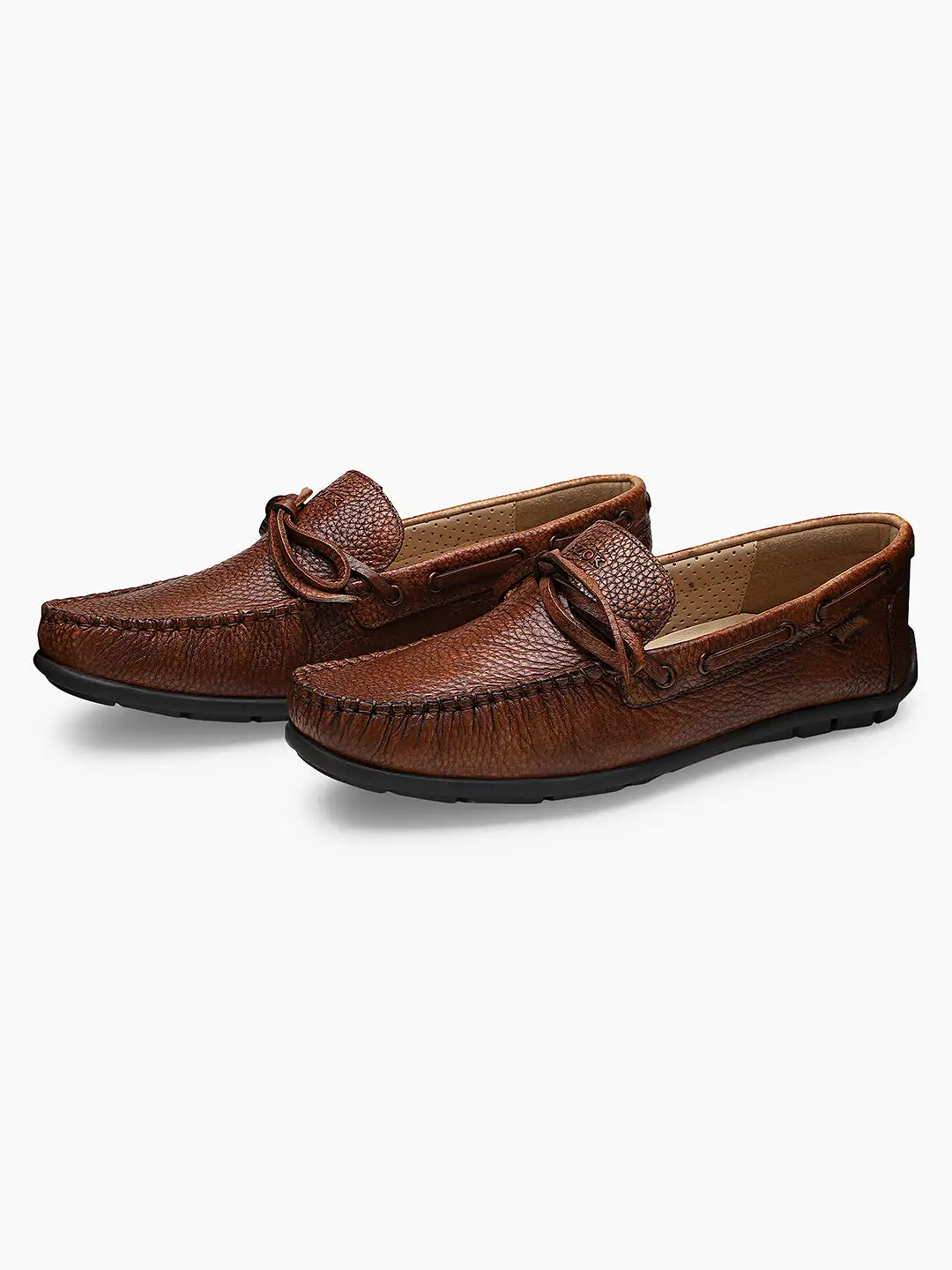 Ezok Men Moda 2060 Dark Tan Leather Moccasin Shoes