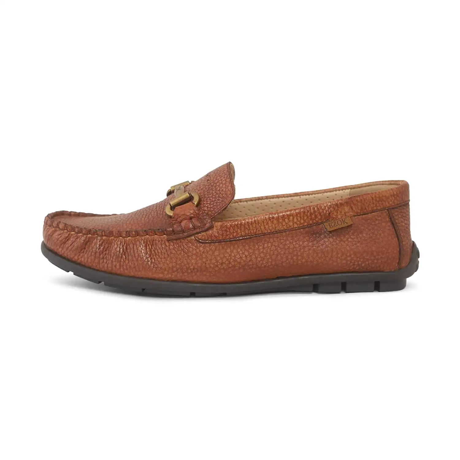 Ezok Mens Tan Moccasin Driving Leather Loafers