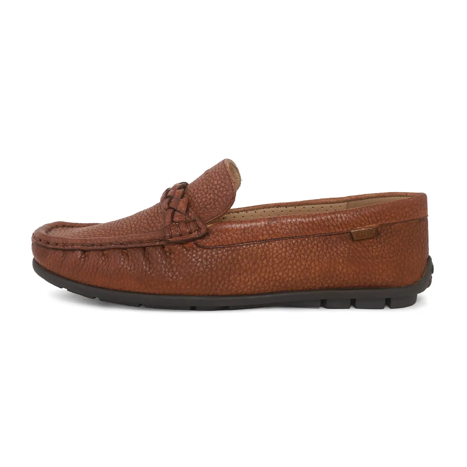 Ezok Mens Tan Moccasin Driving Leather Loafers