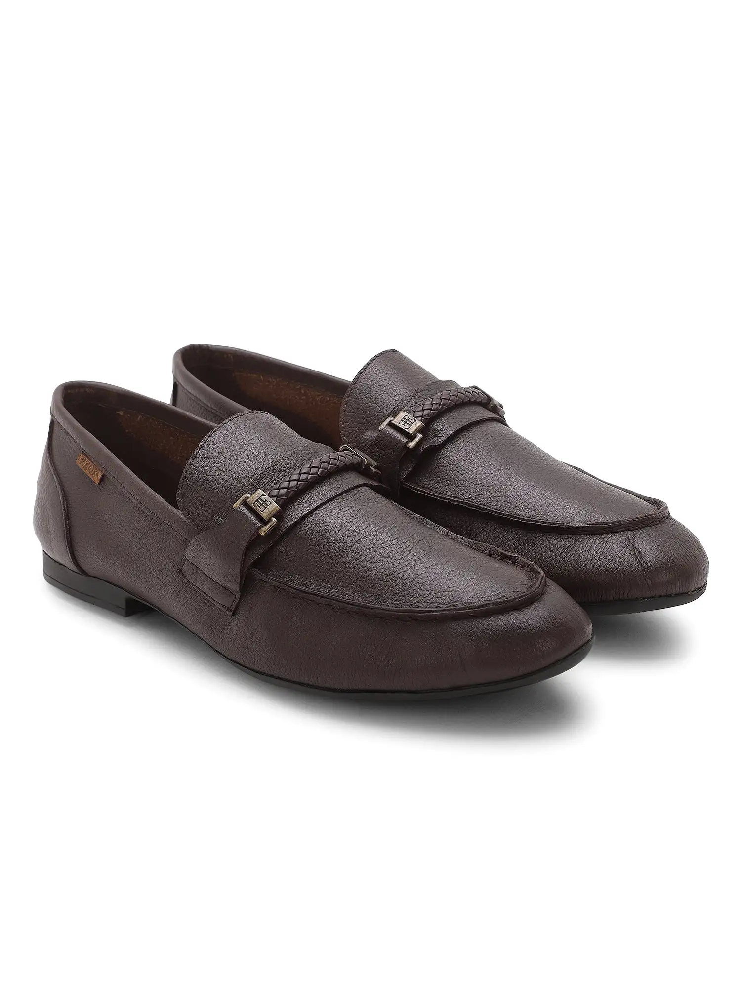 Ezok Shoes Mens Brown Leather Moccasin