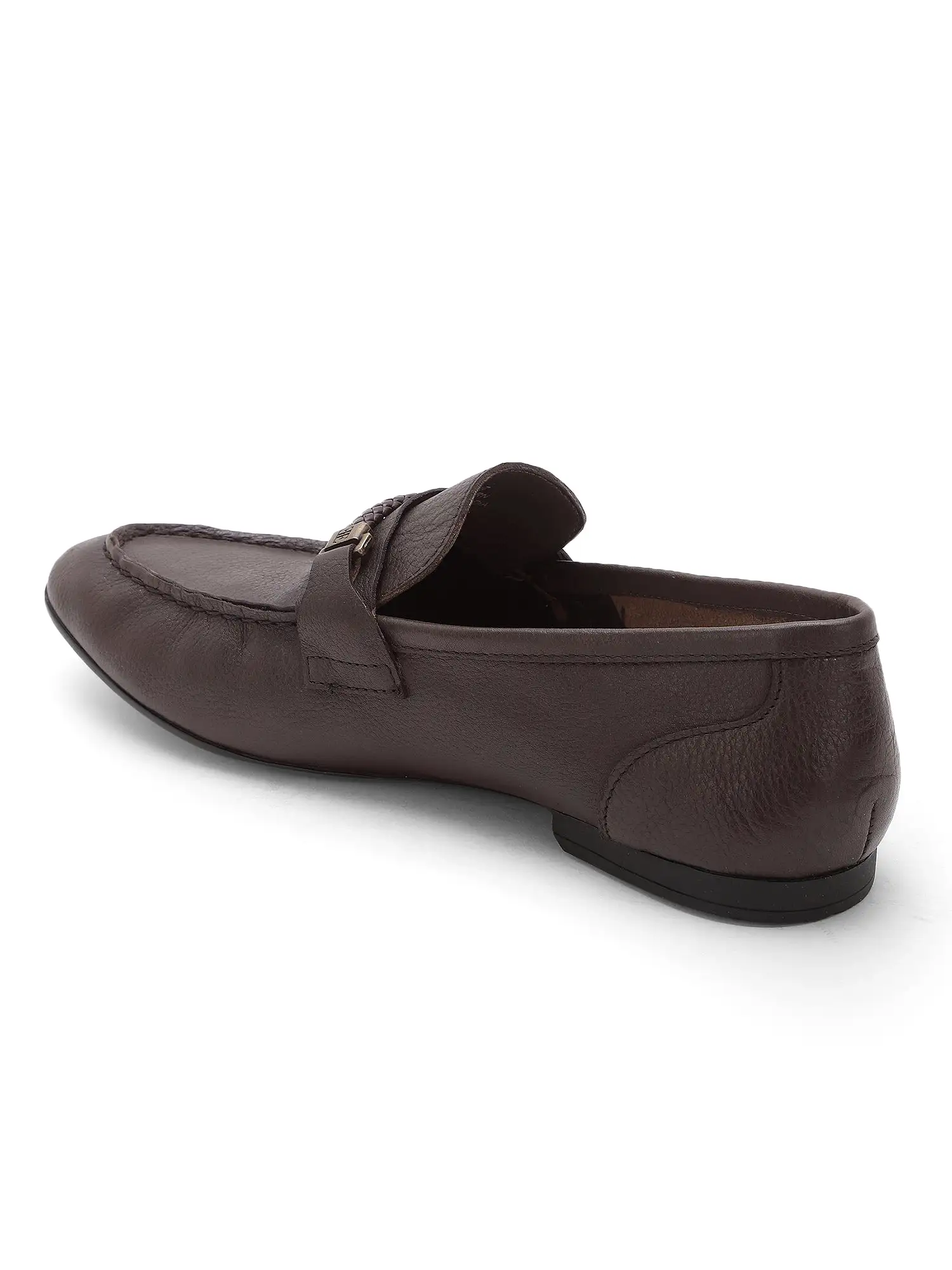 Ezok Shoes Mens Brown Leather Moccasin