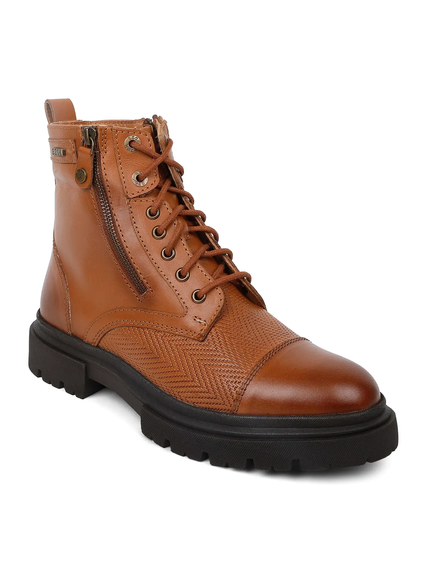 Ezok Tan Casual boot shoes for men (2501)