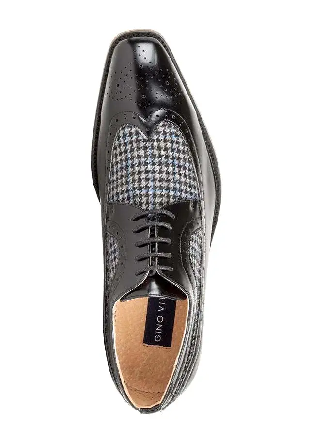 Gino Vitale Men's Wing Tip Brogue Two Tone Shoes