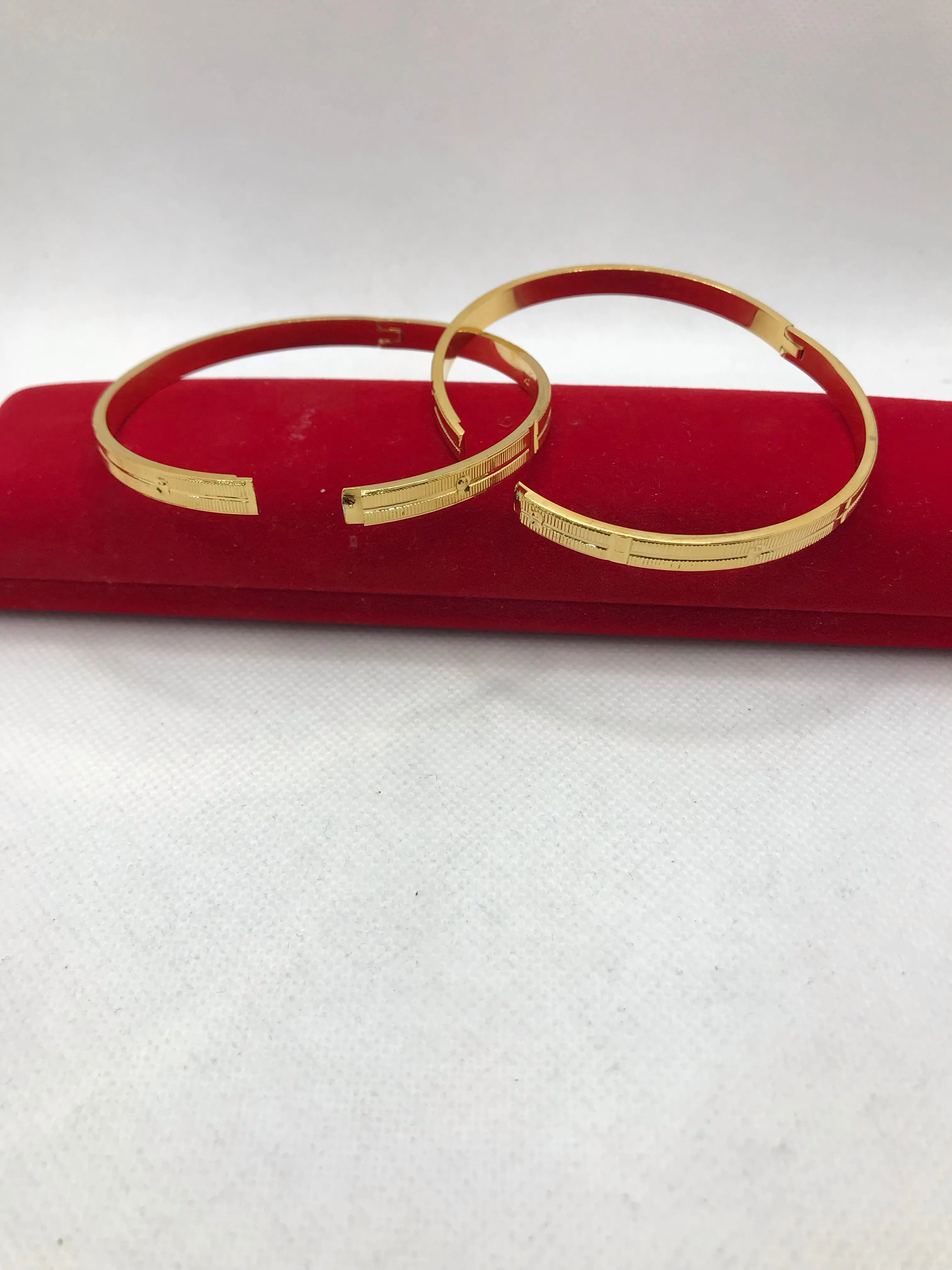 Gold plated designer bangle