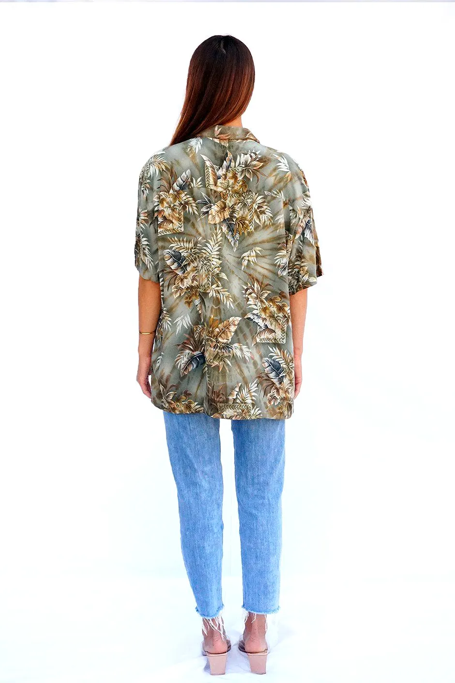 Hawaiian Kai Shirt // Beaded Desert Palm Tie Dye