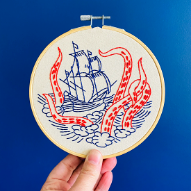 Hook Line & Tinker Embroidery Sets - Release The Kraken