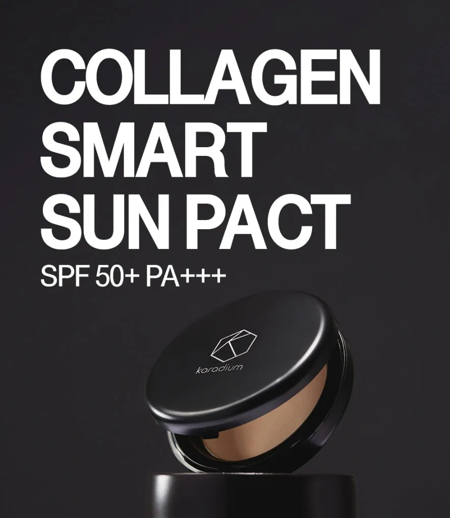 Karadium Collagen Smart Sun Pact SPF50+PA+++ Face Makeup Finish Pact Sebum Fresh Sunscreens