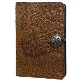 Large Leather Journal - Tree of Life in Saddle