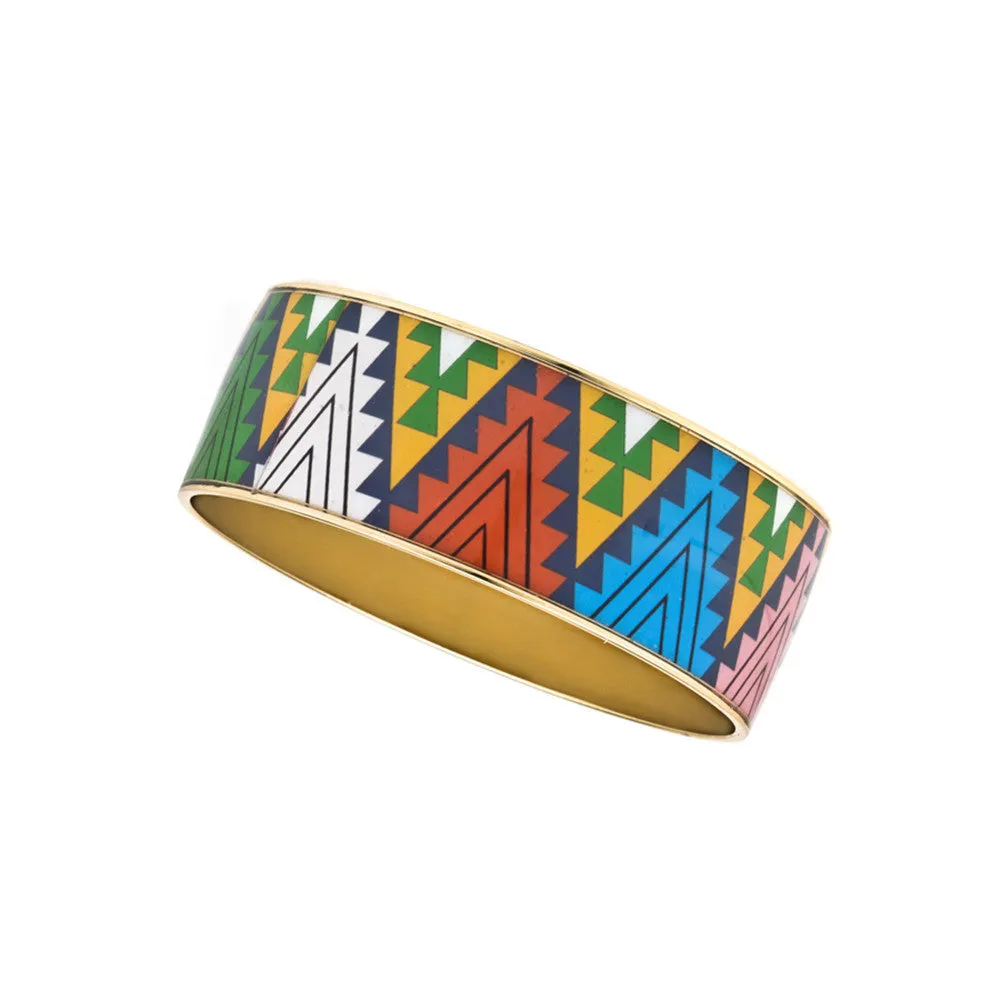 MAYA Aztec Triangle Pattern Bangle Bracelets 1