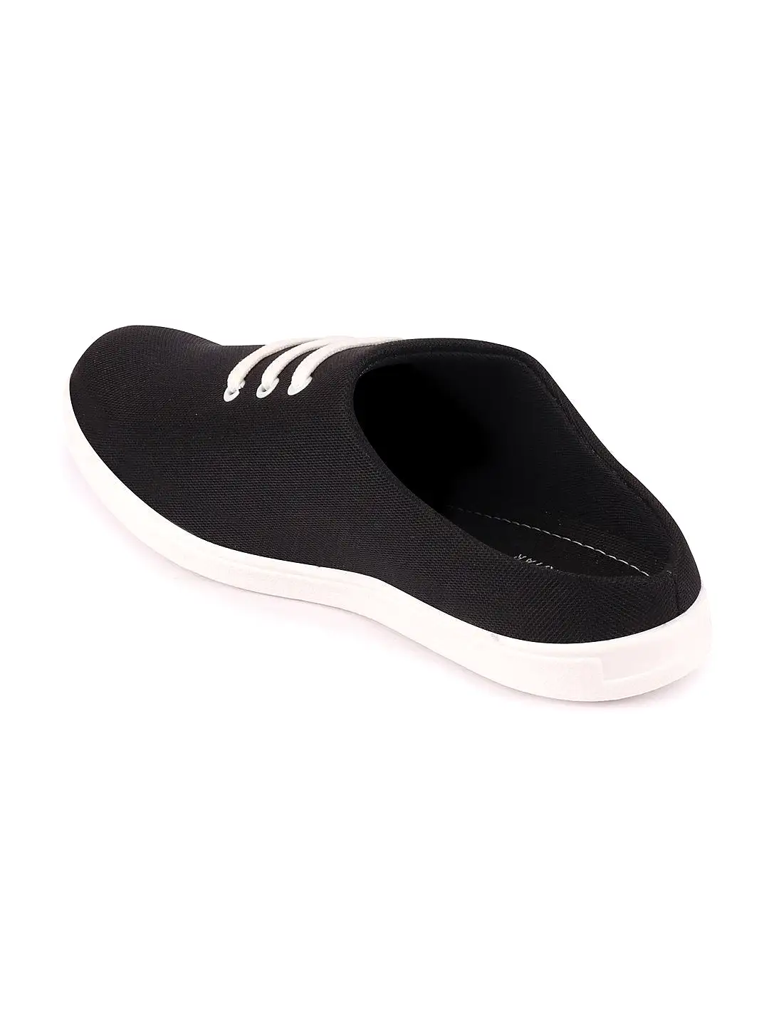 Men Black Casual Canvas Slip-On Shoes