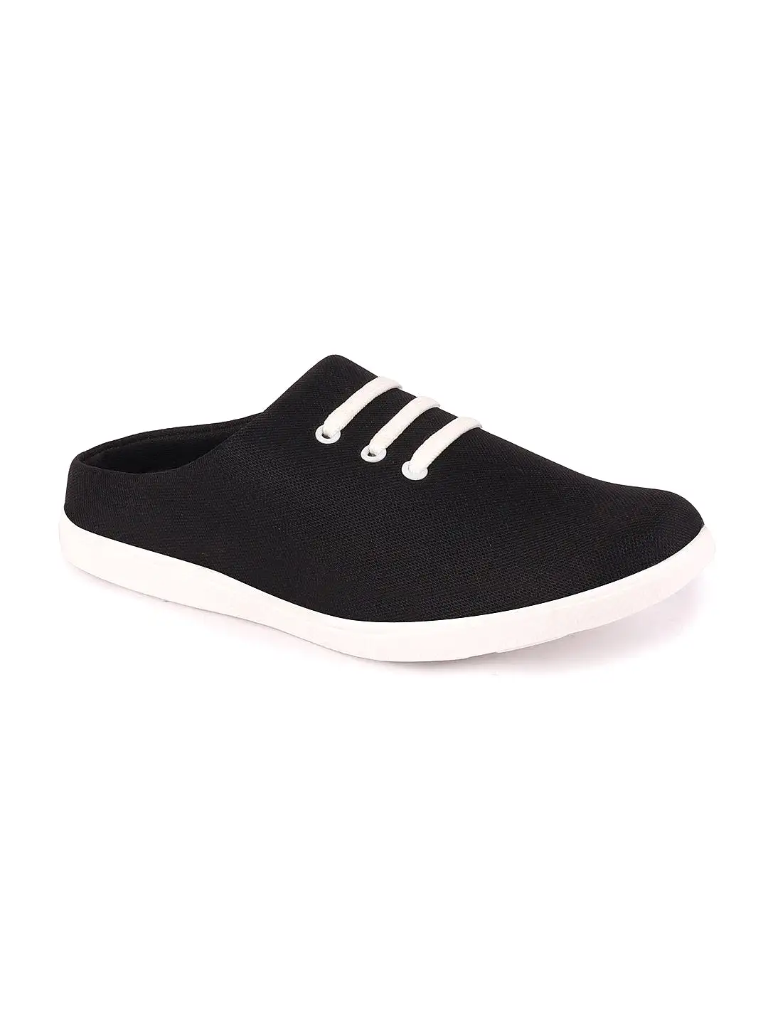 Men Black Casual Canvas Slip-On Shoes