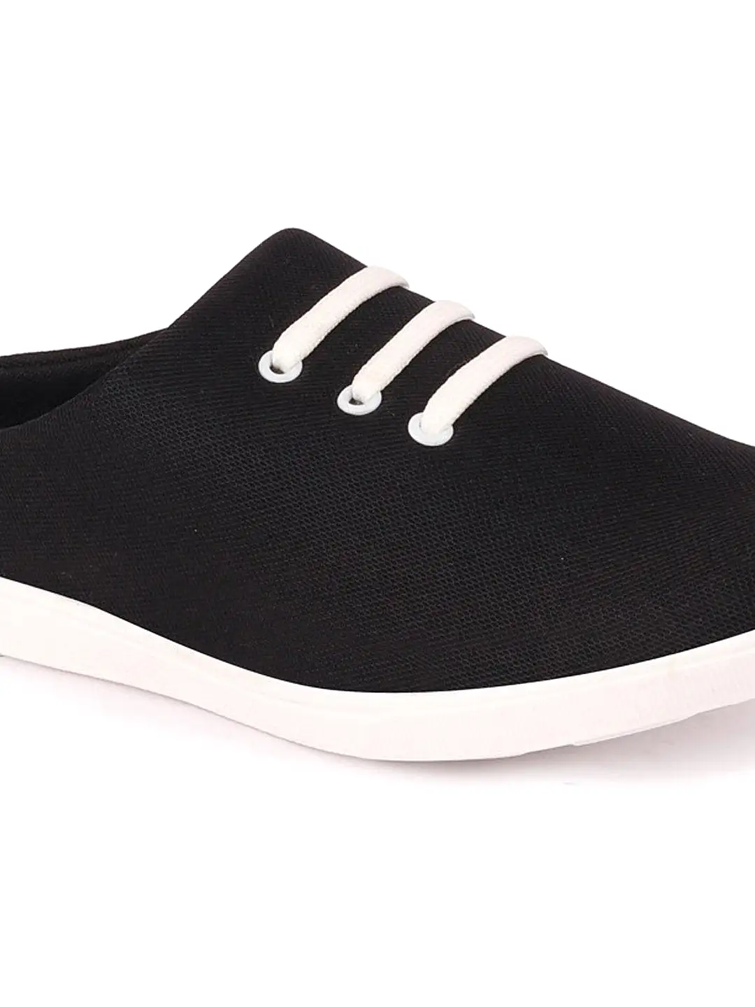 Men Black Casual Canvas Slip-On Shoes