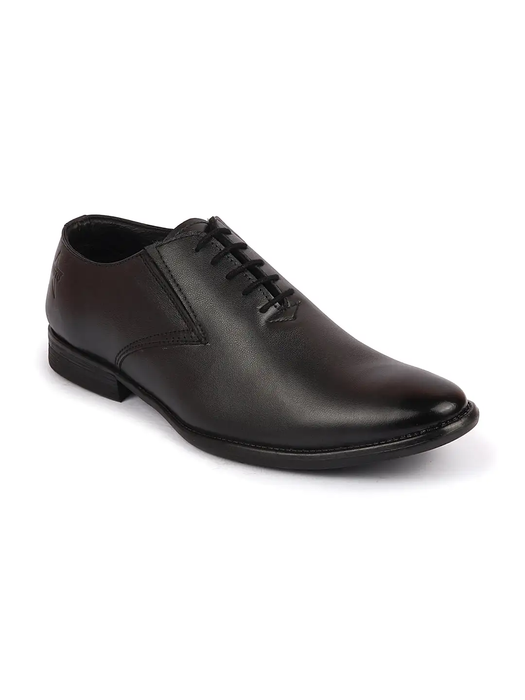 Men Black Formal Office Work Genuine Leather Oxford Lace Up Shoes