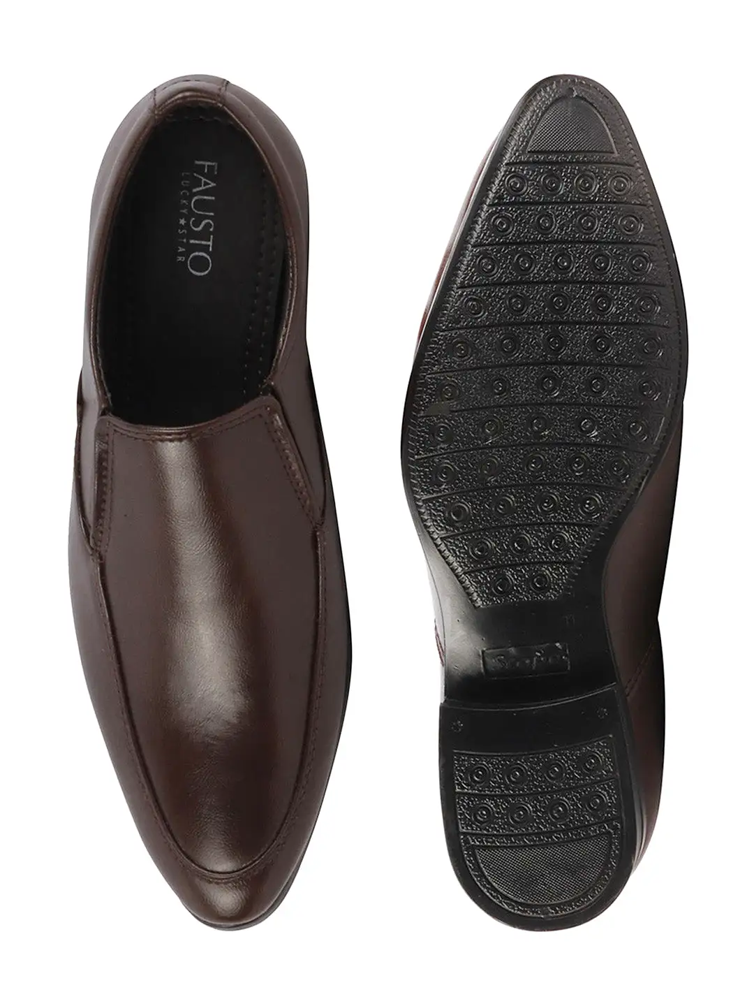 Men Brown Formal Office Meeting Slip On Shoes