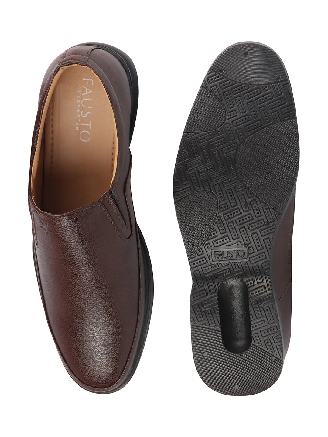 Men Brown Formal Outdoor Office Slip On Shoes