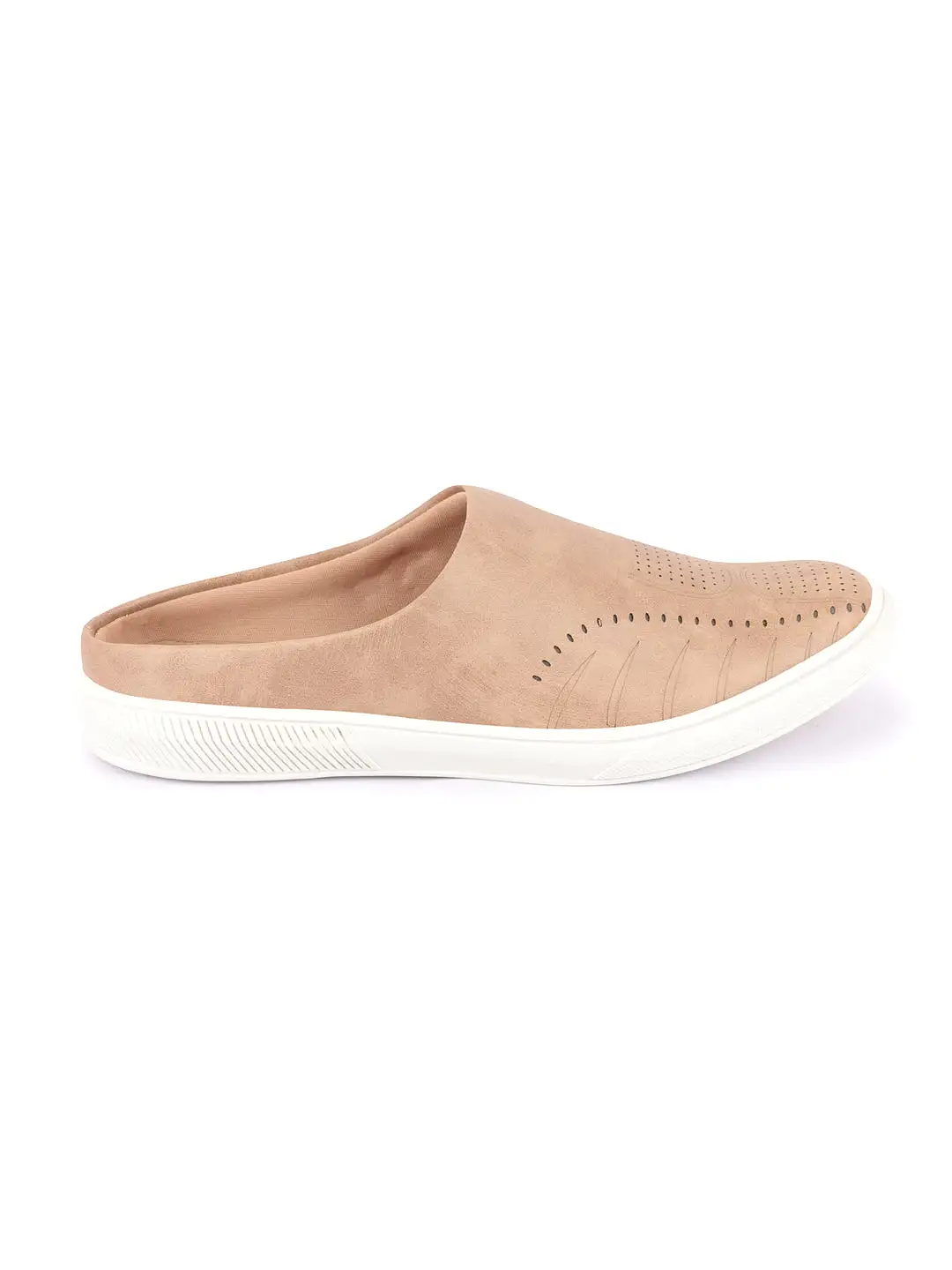 Men Chikku Back Open Stylish Design Slip On Shoes