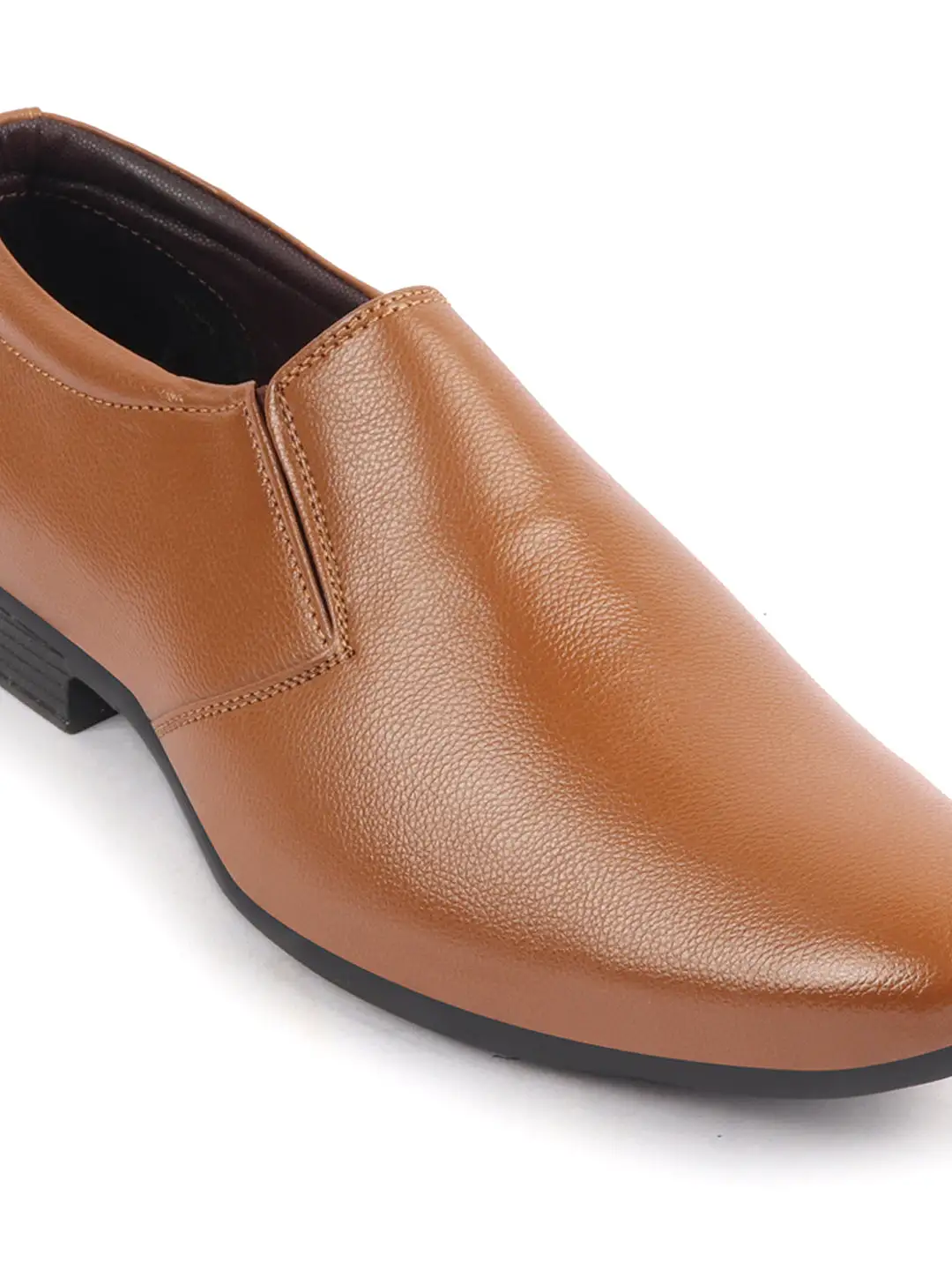 Men Tan Formal Office Slip On Shoes