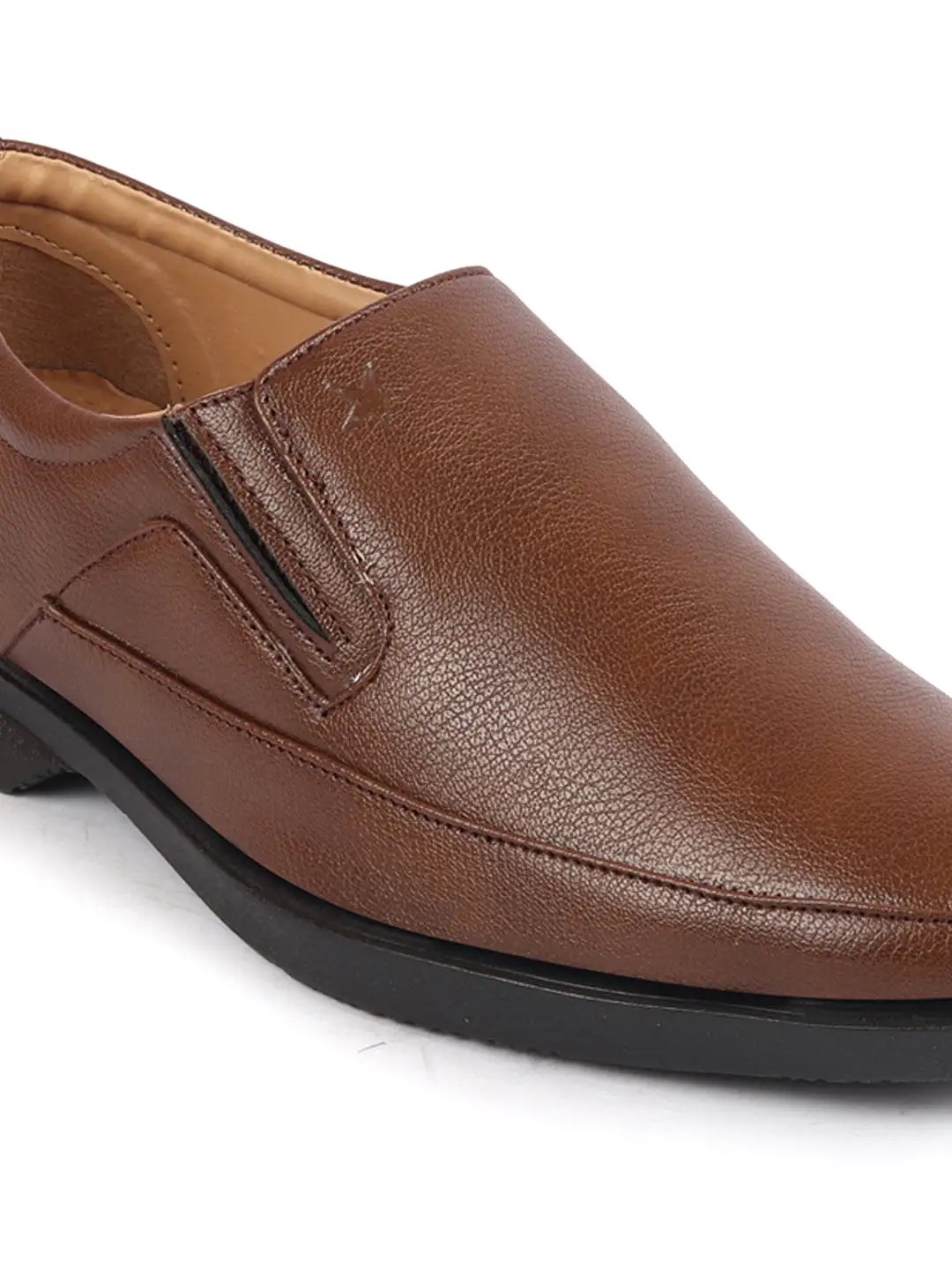 Men Tan Formal Outdoor Office Slip On Shoes