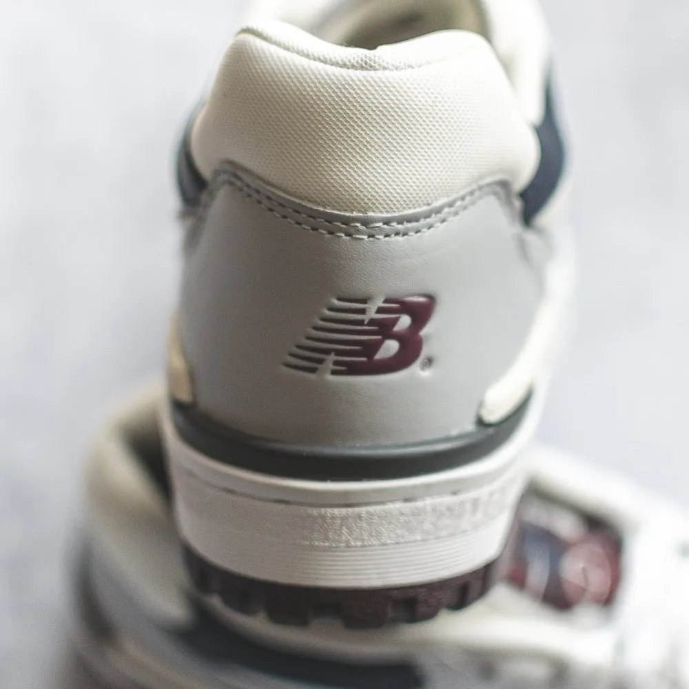 New Balance 550 White Burgundy Navy